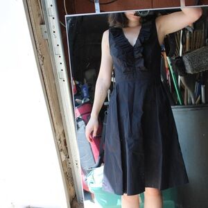 Kate Spade Black Ruffled Dress